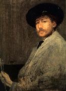 James Abbot McNeill Whistler Arrangement in Grey Portrait of the Painter oil painting